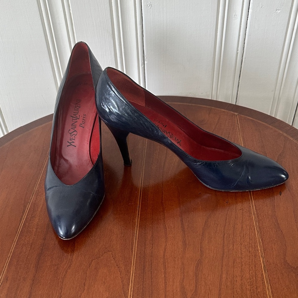 Yves Saint Laurent Women's Navy Heels Size 9 N